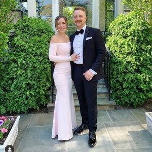 Vince Camuto light pink gown - perfect for winter